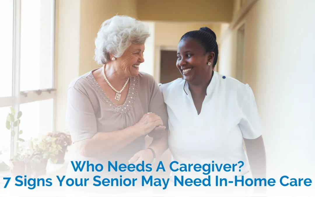Who Needs A Caregiver? Elderly woman with female in-home caregiver